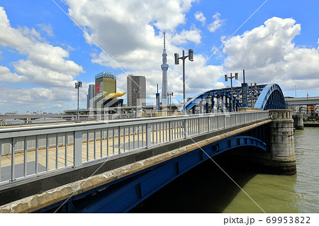 東京 隅田川にかかる駒形橋 東京 隅田川にかかる駒形橋 69953822