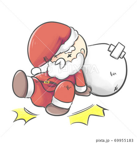 転ぶサンタクロース 69955183