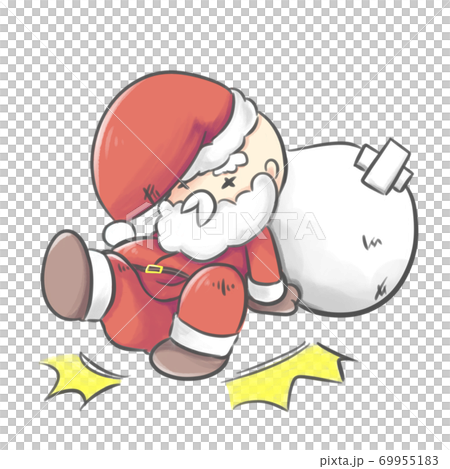 転ぶサンタクロース 69955183