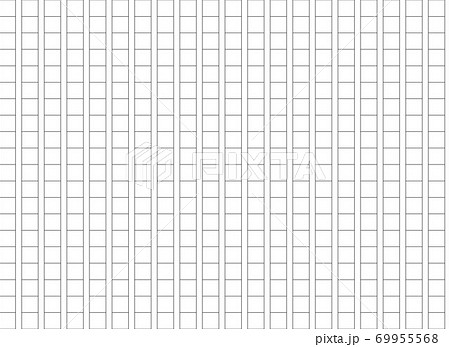 原稿用紙のパターンの背景イラスト（400字、20字×20行、黒い線、中心と縁なし） 69955568