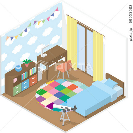 子供部屋のイラスト素材