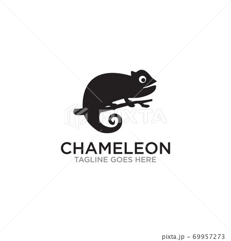 Chameleon Animal Logo Design Templateのイラスト素材