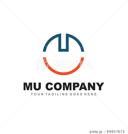 MU letter initial logo design template 69957673