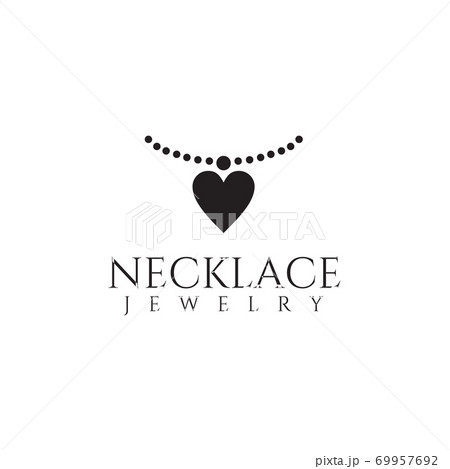 Necklace jewelry logo design template 69957692