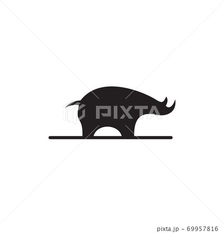 Rhino animal logo design template 69957816