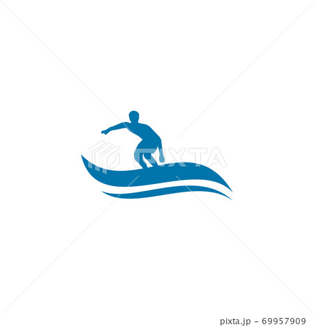 Surfer logo icon design template 69957909
