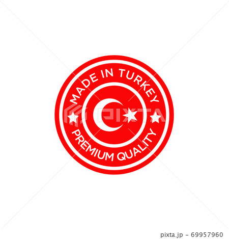 Made in Turkey label logo design template 69957960