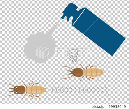 白蟻從殺蟲劑噴霧中逃逸 69958049