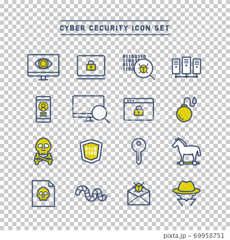 CYBER SECURITY ICON SET 69958751