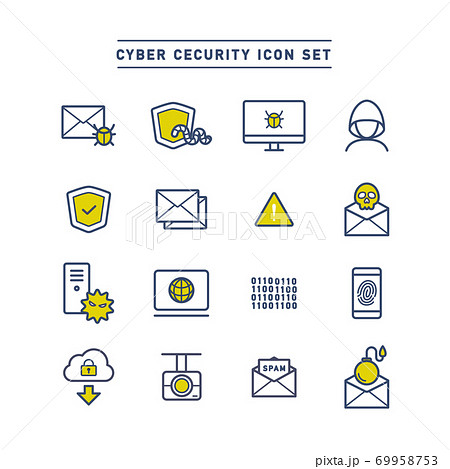 CYBER SECURITY ICON SET 69958753