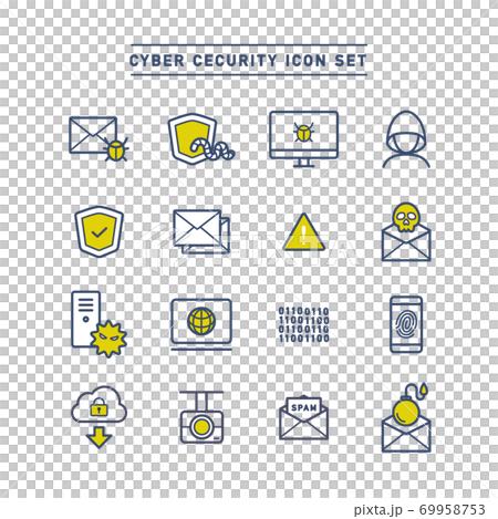 CYBER SECURITY ICON SET 69958753