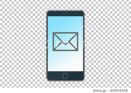 スマートフォンとメールのアイコン スマートフォンとメールのアイコン 69959508
