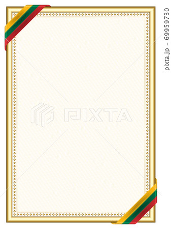 Vertical frame and border with Lithuania flagのイラスト素材 [69959730] - PIXTA