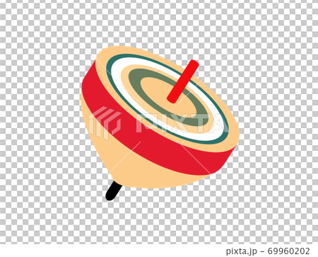 独楽 お正月のイラスト素材