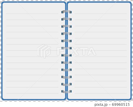 ダブルリングノート 文房具 ベクターイラスト背景透明のイラスト素材