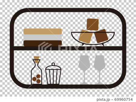 Illustration of display shelf 69960754