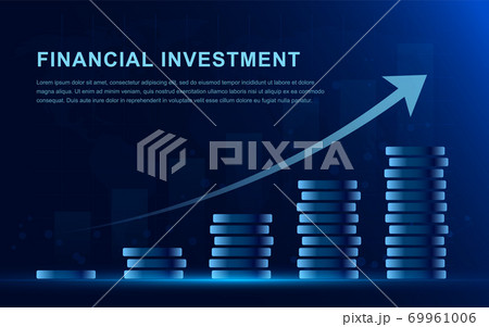 Coins stack moving up meaning growth and increase money value 69961006