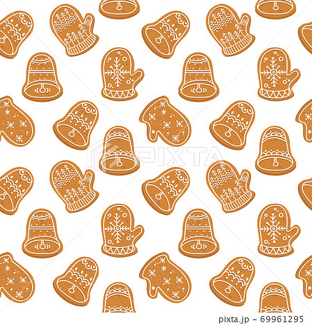 Vector christmas ginger cookies, gingerbread seamless pattern Vector christmas ginger cookies, gingerbread seamless pattern 69961295