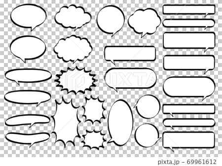吹き出し・コメント枠☆手描きシール☆日記やアルバムに