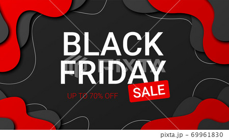 Black Friday banner design template for promotion, vector illustration 69961830