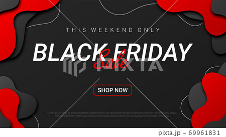 Black Friday banner design template for promotion, vector illustration 69961831