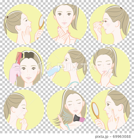 女性の美容イラスト 女性の美容イラスト 69963088