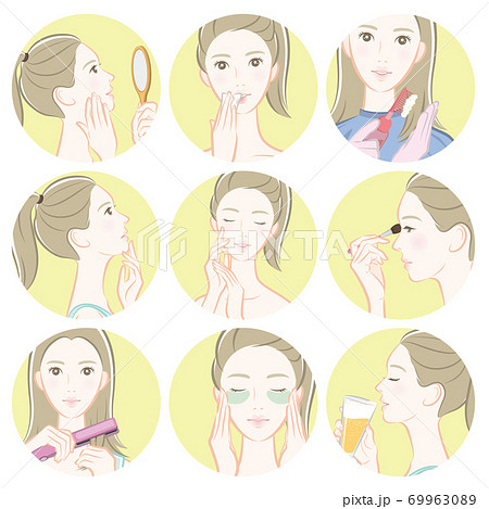 女性の美容イラスト 69963089