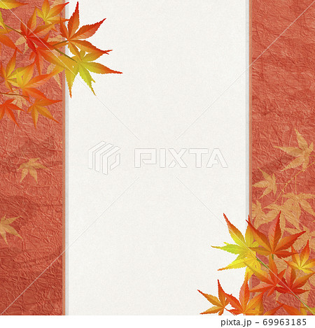 秋を感じる和風背景素材のイラスト素材
