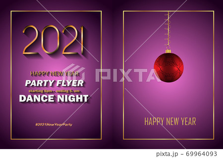 2021 Happy New Year background for your seasonal invitations, festive posters, greetings cards. 69964093