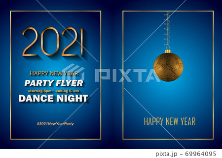 2021 Happy New Year background for your seasonal invitations, festive posters, greetings cards. 69964095
