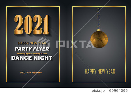 2021 Happy New Year background for your seasonal invitations, festive posters, greetings cards. 69964096