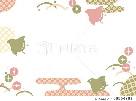 モダンで可愛い和柄の背景02 2のイラスト素材