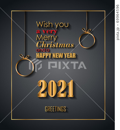 2021 Happy New Year background for your seasonal invitations, festive posters, greetings cards. 69964596
