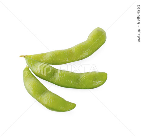 edamame beans an isolated on white background edamame beans an isolated on white background 69964861