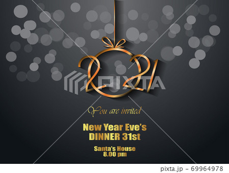 2021 Happy New Year background for your seasonal invitations, festive posters, greetings cards. 69964978