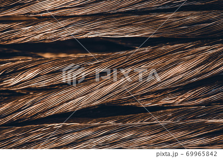 Copper wire as background industry financial markets of secondary raw materials 69965842