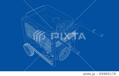 Outline portable gasoline generator 69966176