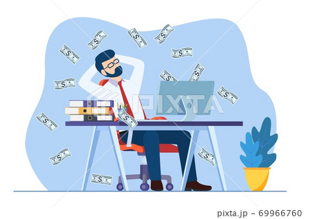 businessman celebrates success businessman celebrates success 69966760