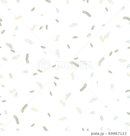 Watercolor seamless pattern of the tiny white rice grains. 69967122