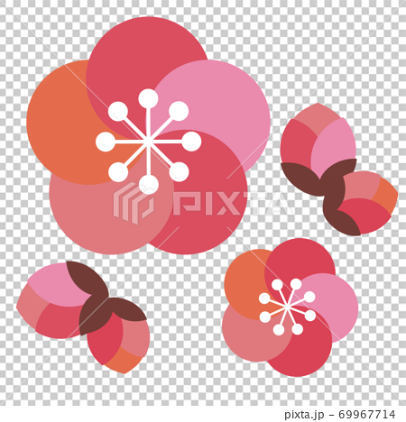 Cute Plum Blossom Illustration Stock Illustration