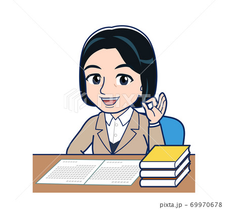Bank clerk woman in a suit 69970678