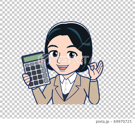 Bank clerk woman in a suit 69970725