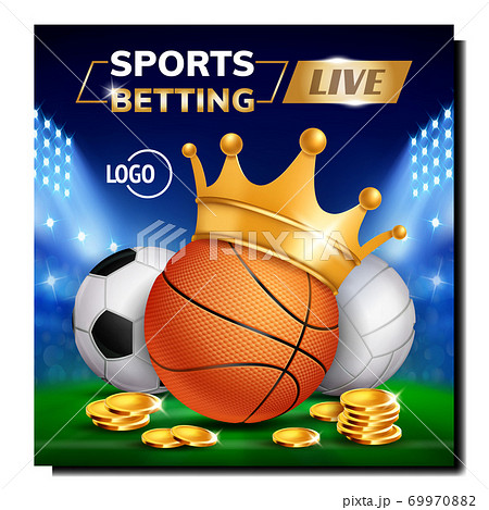 Sport Live Betting Creative Promo Banner Vector Sport Live Betting Creative Promo Banner Vector 69970882