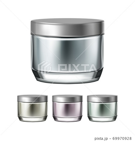 Night Cream Elegant Jar Collection Set Vector 69970928