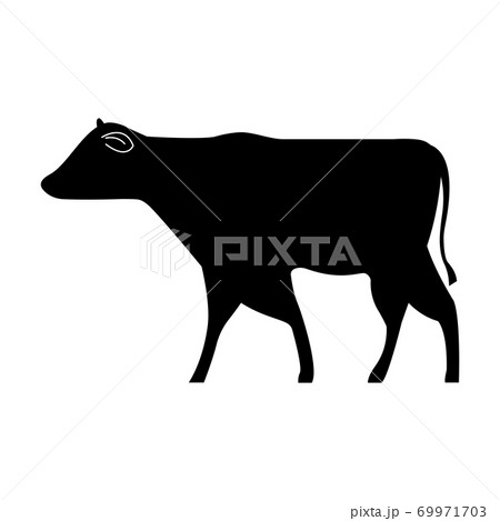 牛のシルエットイラスト 69971703