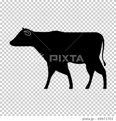 牛のシルエットイラスト 69971703