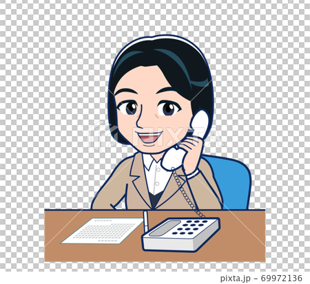 telephone operator, woman, female - Stock Illustration [69972136] - PIXTA