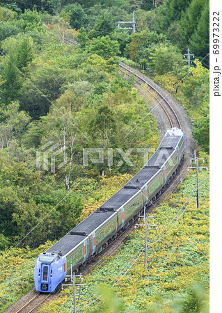 増田山から見た特急おおぞら(283系) 北海道新得町 増田山から見た特急おおぞら(283系) 北海道新得町 69973222