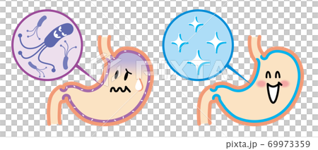 胃　ピロリ菌　イラスト 69973359