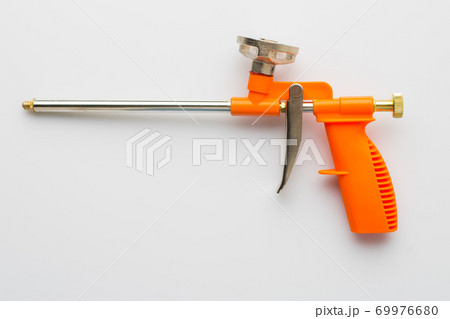 mounting foam sprayer gun pistol tool on white background mounting foam sprayer gun pistol tool on white background 69976680